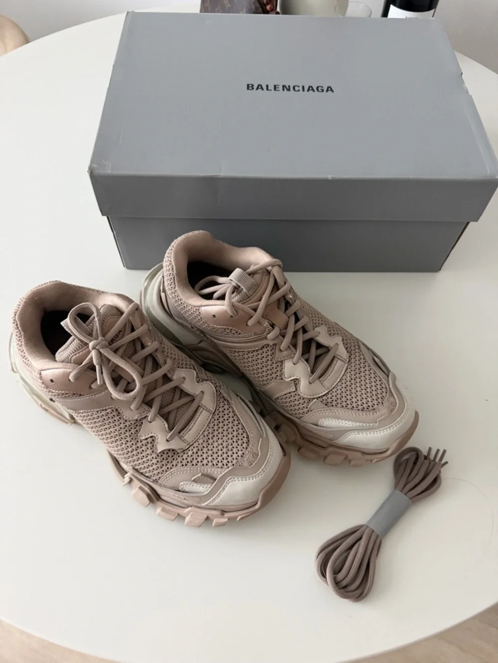 New. Balenciaga Beige/Taupe Track Trainer Sneakers - Picture 4 of 16